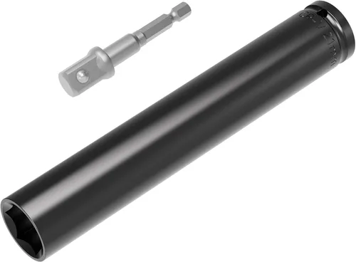 Miniatura 18 de Juego de Accesorios para Llave de Impacto de 1/2 Pulgada, 19mm (3/4 Pulgada) de Profundidad, 6 Puntos, 6 Pulgadas de Largo y Adaptador de Eje