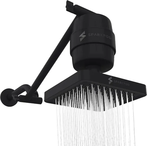 Miniatura 14 de SparkPod Cabezal de ducha de lluvia de alta presión de 6 pulgadas con cápsula de filtro de 23 etapas y extensión de brazo de ducha ajustable de 11
