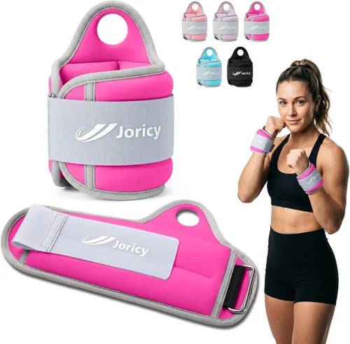 Pesas de muñeca con trabillas para el pulgar para mujeres y hombres, 1 par de 2, 3, 4, 5, 6 libras, pesas de brazo y tobillo, guantes con peso para