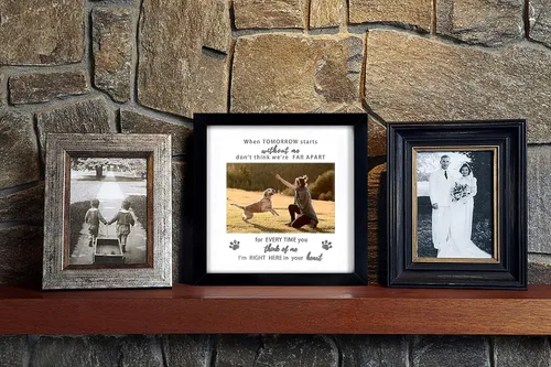 Miniatura 6 de KCRasan Marco de Fotos Conmemorativo para Regalo por Pérdida de Mascota - Marco de Recuerdo para Perro o Gato con Recuerdo Conmemorativo