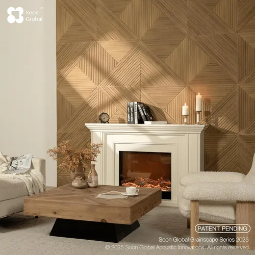 Miniatura 2 de Soon Global Paneles acústicos para pared, 6 piezas de 23.62 x 23.62 pulgadas, paneles acústicos artísticos, paneles acústicos decorativos, paneles