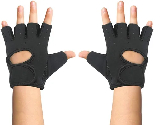 Luwint Guantes de entrenamiento sin dedos para niños, guantes antideslizantes de fitness para niños, ciclismo, yoga, levantamiento de pesas, 1 par