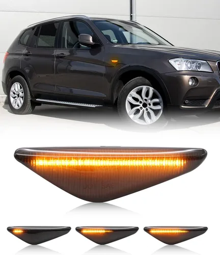 Miniatura 9 de Luces de Señal de Giro LED Secuenciales de Repuesto para 7 Series E38 1995-2001, 3 Series E46 M3 2001-2006, Lente Transparente Frontal Ámbar