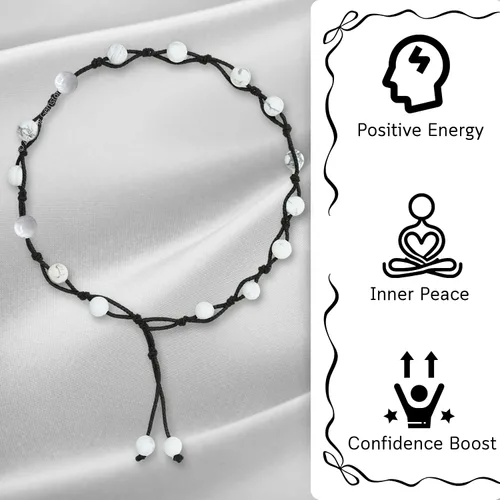 Miniatura 72 de Amazing Gemstone Crystal Anklet Ankle Bracelets for Women - Waterproof Beaded Healing Crystal Anklets, Plus Size Chakra Gemstone Bead Anklet