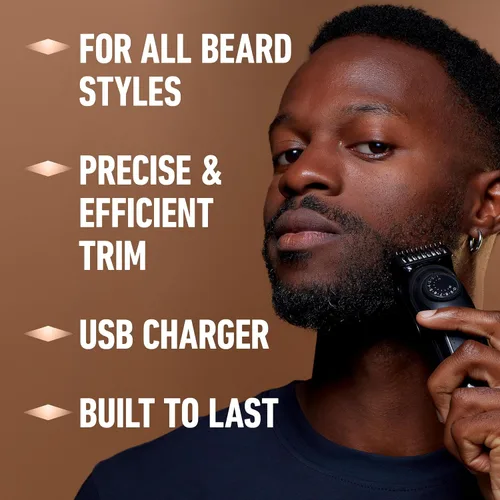 Miniatura 7 de King C. Gillette recortadora de barba inalámbrica para hombre, el kit incluye 1 recortadora, 3 peines intercambiables, 1 cepillo de limpieza, 1
