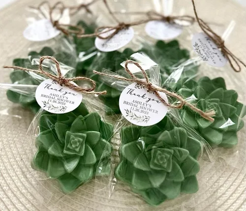 Succulent Soap Favors - Bridal Shower Favors, Baby Shower Favors, Succulent Party Favors, Rustic Bridal Baby Shower Wedding Birthday Decor