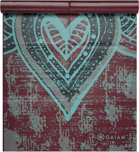 Gaiam Esterilla de yoga – Esterilla plegable de viaje para fitness y ejercicio – Esterilla de yoga plegable para todo tipo de yoga, pilates y