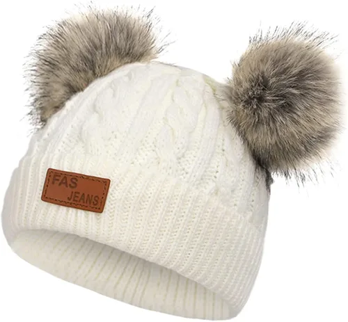Miniatura 3 de Century Star Baby Girl Hats Winter Cute Baby Beanies for Girls Boys Knit Baby Hats Warm Infant Toddler Hat Pom Pom Caps