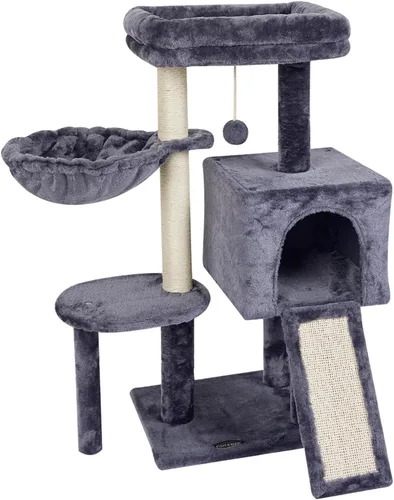 Miniatura 9 de FISH&NAP Lindo árbol para gatos, torre para gatos de interior, condominio de sisal, postes rascadores con plataforma de salto, muebles para gatos