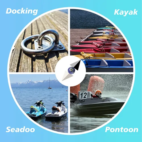 Miniatura 6 de Líneas de muelle elásticas para barcos de 4 pies, cuerda de ancla elástica resistente con ganchos, líneas de muelle seguras, amarres para jet ski