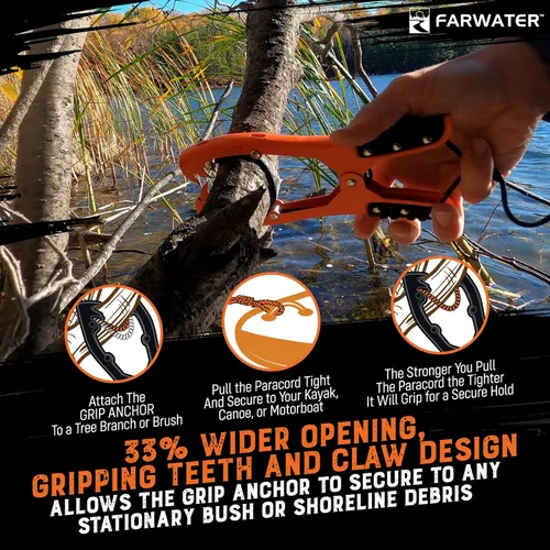 Miniatura 6 de Empuñadura de anclaje para canoa – barco, tubo de flotador y accesorios de pesca en kayak, equipo de kayak – Anclaje de abrazadera de cepillo