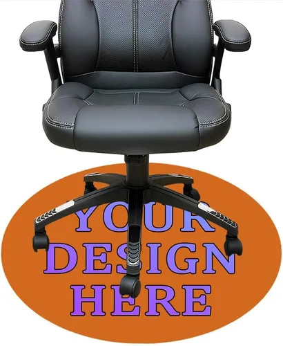 Miniatura 12 de Tapete redondo personalizado para silla de escritorio de oficina, diseño de tu propio logotipo de foto, texto, alfombrillas circulares