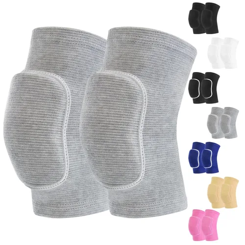 Miniatura 10 de HISFFOG Rodilleras de voleibol para bailarines, rodilleras suaves y transpirables para hombres, mujeres, niñas, niños, rodilleras protectoras