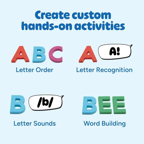 Miniatura 3 de Educational Insights AlphaMagnets en mayúsculas multicolor – Imanes ABC para niños de 3 a 5 años, juguetes de aprendizaje del alfabeto para niños
