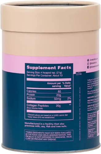 Miniatura 2 de DOSE & CO. Péptidos de colágeno puro para cabello, piel y uñas, sin sabor, suplemento en polvo de 10 onzas