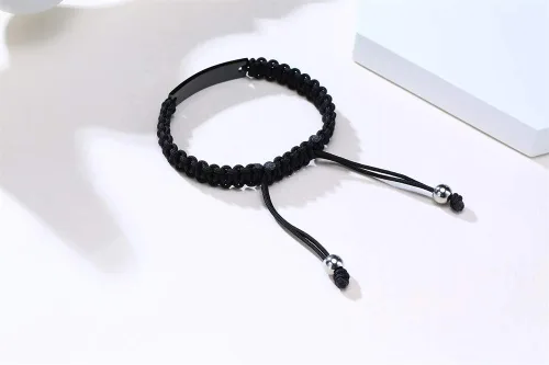 Miniatura 4 de Pulsera de macramé personalizada hecha a mano con estilo de cuerda trenzada para mi hijo, siempre recuerda que eres más valiente, pulsera