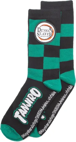 Miniatura 4 de Culturefly Demon Slayer Tanjiro - Juego de regalo de 3 piezas (incluye 1 par de calcetines, 1 llavero y 1 taza), Verde