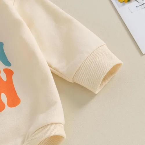 Miniatura 67 de FYBITBO Sudadera de cuello redondo para bebé niña y niño, mameluco de burbujas, camisa de manga larga, traje de San Valentín, ropa de otoño