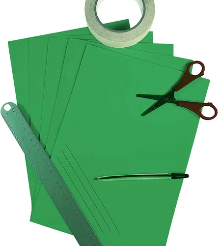 Miniatura 6 de 25 hojas de papel de cartulina verde, 8.5 x 11 cartulina para Cricut, papel de construcción verde oscuro grueso de 90 lb / 250 gsm para hacer