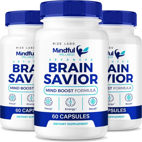 rize labs - Cápsulas para salvar el cerebro de Mindful Wellness – Fórmula diaria de enfoque y claridad con una mezcla equilibrada para el estado de
