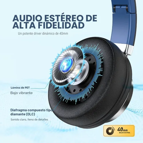 Miniatura 3 de AC01 auriculares de diadema con cable, auriculares pasivos con aislamiento de ruido, auriculares estéreo con cable con micrófono y control