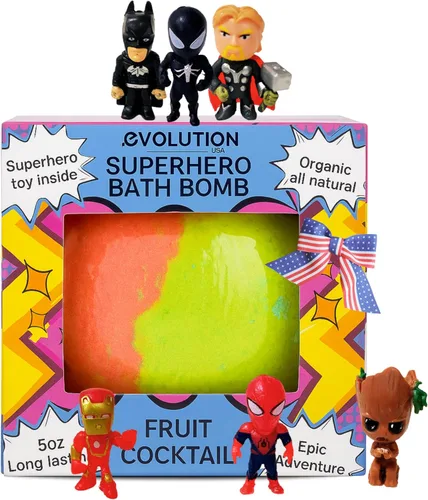 Miniatura 17 de EvolutionUSA Juego de 12 bombas de baño Bloom con juguetes, adorable set de bombas de baño para niñas, bombas de baño burbujeantes para niños, bola