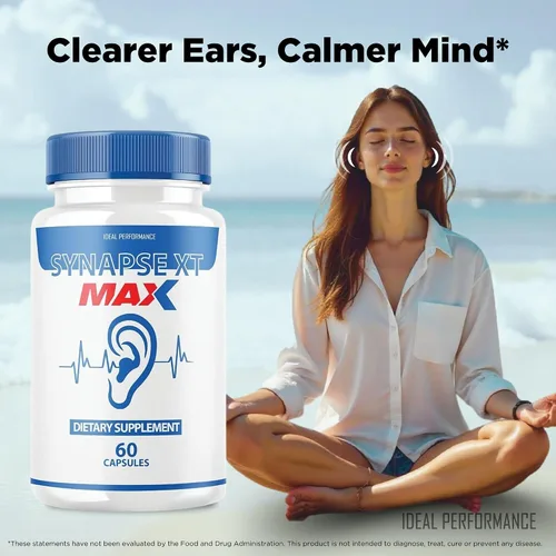 Miniatura 2 de IDEAL PERFORMANCE Synapse XT Max Tinnitus Supplement Pro Premium - Paquete de 2 pastillas de alivio (120 cápsulas)
