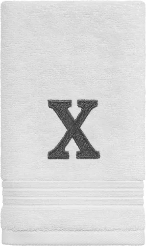 Miniatura 25 de Avanti Linens - Toalla de dedos, algodón suave y absorbente, decoración de baño bordada (colección de monogramas, inicial J)