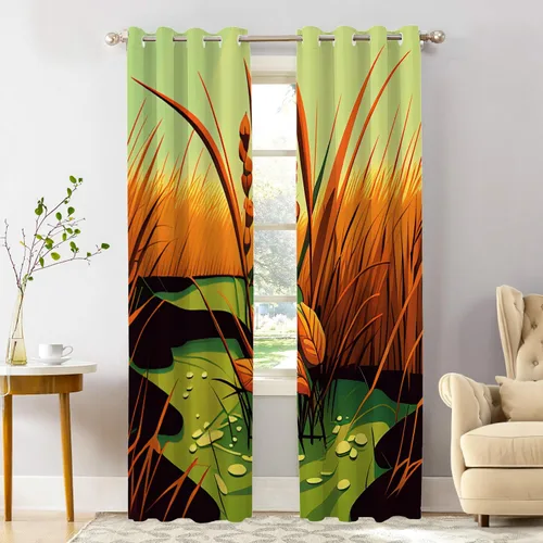 Miniatura 70 de Shrahala Cortinas de nivel de chakras con mandala beige para ventanas de cocina, paneles de cortina de ventana de mandala multicapa de poliéster