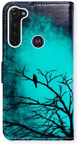 Miniatura 7 de Bcov Funda para Moto G Stylus/Moto G Pro, color verde pájaro negro con tarjetero y soporte para tarjeta y soporte para Motorola Moto G Stylus/Moto G