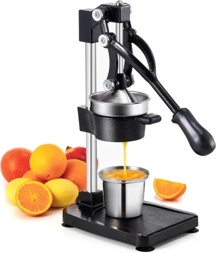 Miniatura 15 de TONGCHANT Exprimidor de hierro fundido, prensa de cítricos resistente de 19 pulgadas de alto con doble patrón Exprimidor manual para naranja limón
