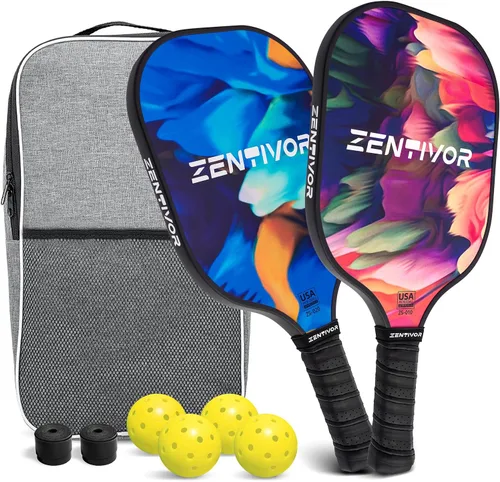 Miniatura 8 de Paletas de pickleball ligeras de carbono – Palas de pickleball USAPA para mujeres, hombres, principiantes e intermedios Superficie arenosa, diseño
