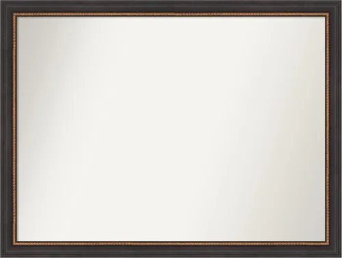 Miniatura 57 de Amanti Art Espejo de baño negro para sobre el fregadero, 23 x 23 pulgadas, espejo cuadrado negro Ashton, marco de madera tradicional mediano, se