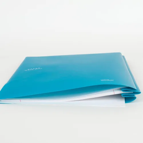 Miniatura 5 de Five Star Carpetas de 2 bolsillos, paquete de 4, carpetas de plástico con cierres de punta, capacidad para 11 x 8-1/2 pulgadas, azul marea, blanco