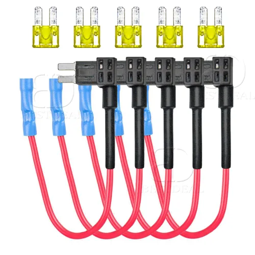 Paquete de 5 adaptadores de fusibles Micro 2 de 12 V para automóvil, añade un adaptador de fusible de cuchilla ATR de circuito
