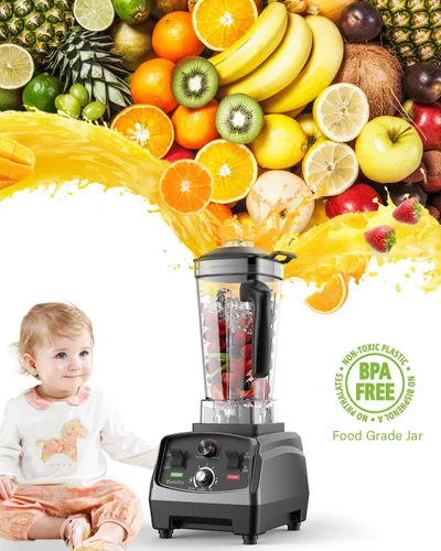Miniatura 4 de BioloMix Licuadora profesional, 2200 W, capacidad de 68 onzas, licuadora de alta velocidad de cocina para batidos, batidos, trituración de hielo