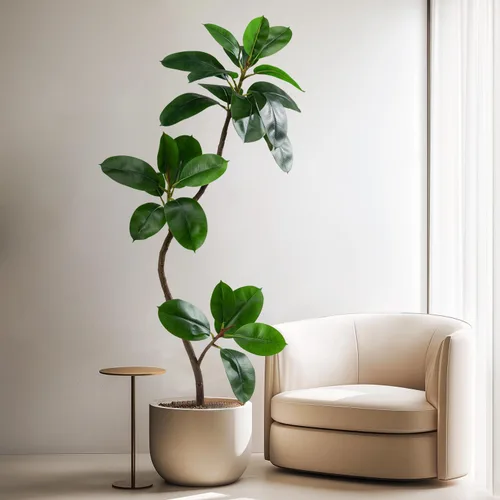 Bailikang Árbol de Goma Artificial de 1.4 metros Plantas de Imitación para Interiores Árboles Artificiales de Piso para Interiores, Plantas