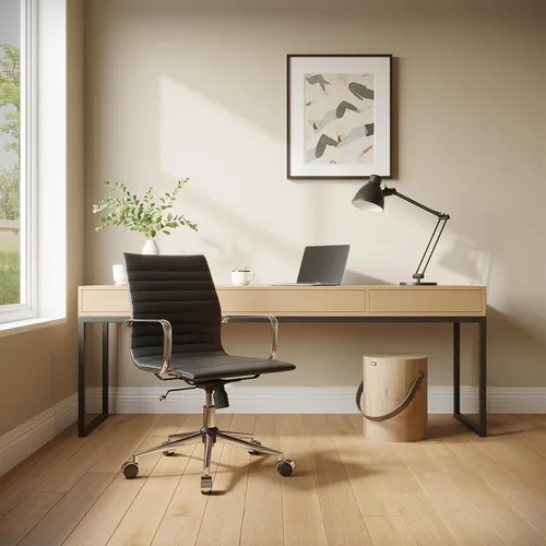 Silla de escritorio para computadora, con reposabrazos, silla de oficina ergonómica para el hogar y la oficina, 17.32 x 22.83 x 35.43 pulgadas,