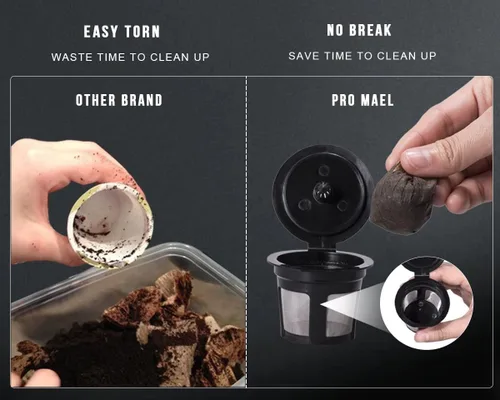 Miniatura 7 de Pro Mael Filtros desechables de taza K, papel de filtro de café para cafeteras Keurig de una sola porción 1.0 y 2.0, uso con cápsulas K Cup Blanco