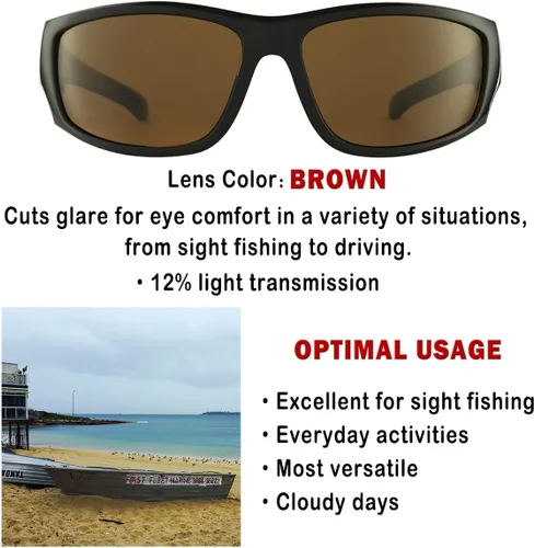 Miniatura 13 de BNUS - Gafas de sol polarizadas con lente de cristal Corning, alta definición, a la moda y resistentes a los arañazos