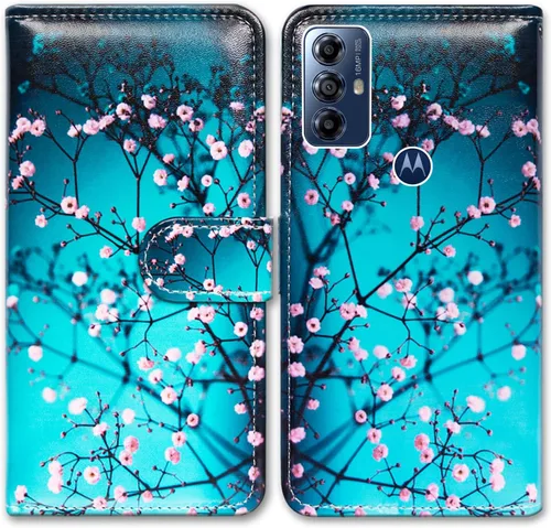 Miniatura 23 de Bcov Funda para Moto G Play 2023, diseño de pájaro negro y verde con tapa para teléfono con ranura para tarjetas, soporte para Motorola Moto G Play