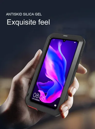 Miniatura 9 de Funda para Huawei P30 Lite, Armor Tank Aluminio Metal Gorilla Glass a prueba de golpes Militar resistente Funda protectora rígida para Huawei P30
