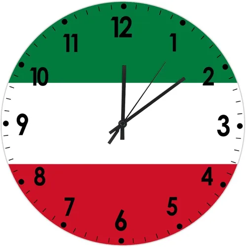 Miniatura 578 de Cheyan Reloj de pared con bandera de Canadá de 12 pulgadas, silencioso, sin tictac, de PVC, funciona con pilas, reloj redondo decorativo, regalo