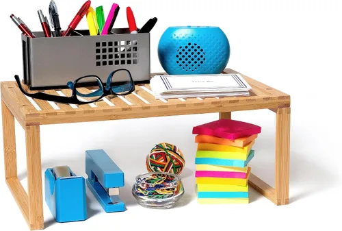 Miniatura 5 de Lipper International Estante de bambú para armario de cocina para organizar una despensa, encimera o baño, 15 5/8 x 10 x 6 1/4 pulgadas