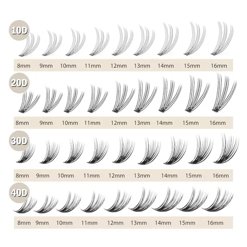 Miniatura 7 de Extensiones de pestañas postizas de 20D, pestañas individuales, 240 piezas, extensiones de pestañas individuales de 20D, volumen suave y ligero