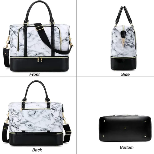 Miniatura 25 de CAMTOP - Bolsa de viaje de fin de semana para mujer, bolsa de lona con espacio para laptop de15.6 pulgadas