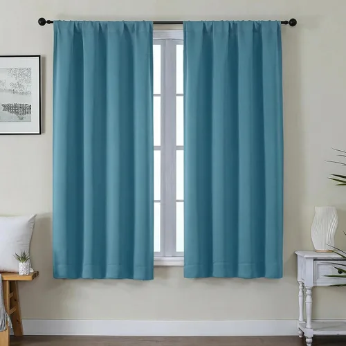Miniatura 130 de Gwine Cortinas opacas para dormitorio, 54 pulgadas de largo, paneles de cortina de ventana con aislamiento térmico y reducción de ruido, cortinas