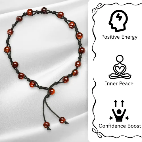 Miniatura 174 de Amazing Gemstone Crystal Anklet Ankle Bracelets for Women - Waterproof Beaded Healing Crystal Anklets, Plus Size Chakra Gemstone Bead Anklet