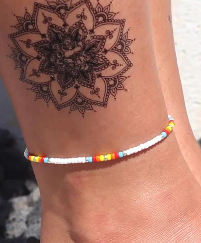Miniatura 4 de Boho Anklet, Native American Jewelry, Unique Thin Beaded Ankle Bracelet for Women or Girls, Colorful Bohemian Hippie Beach Waterproof Foot Jewelry