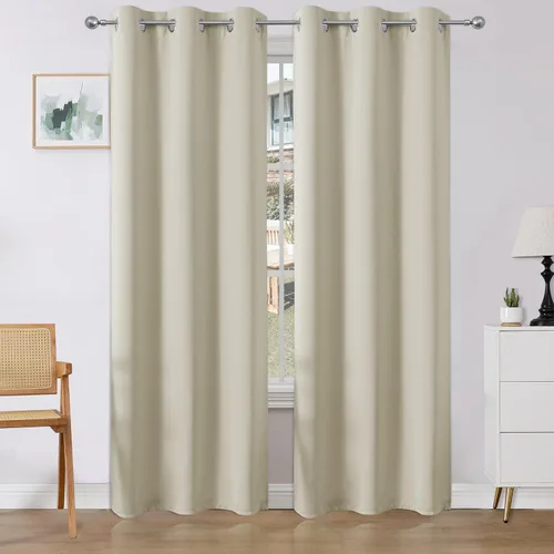 Miniatura 34 de Joydeco Cortinas opacas para dormitorio de 72 pulgadas de largo, 2 paneles de cortinas con aislamiento térmico para oscurecer la habitación